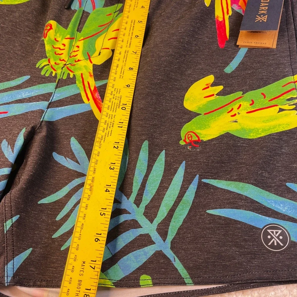 New‎ ROARK Shorey Macaw Board Shorts Jamie Thomas XXL Parrot Tropical Print